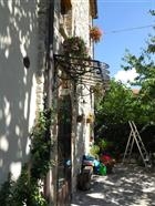 Pensilina in ferro battuto lavorato a mano