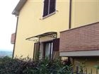 Pensilina in ferro battuto lavorato a mano